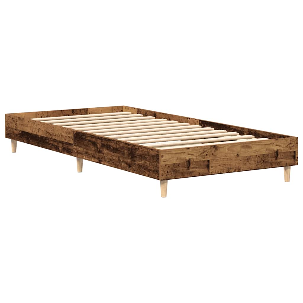 vidaXL Bed Frame No Mattress Old Wood 90x200 cm Engineered Wood