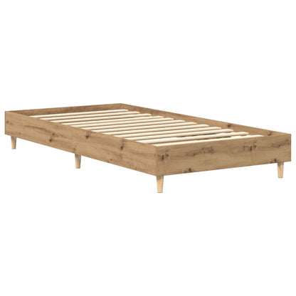 vidaXL Bed Frame No Mattress Artisan Oak 90x200 cm Engineered Wood