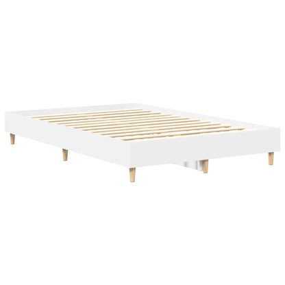 vidaXL Bed Frame No Mattress White 135x190 cm Double Engineered Wood