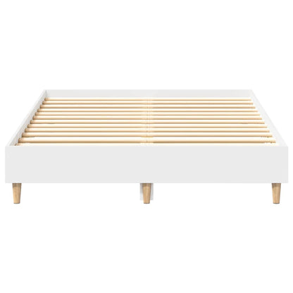 vidaXL Bed Frame No Mattress White 135x190 cm Double Engineered Wood