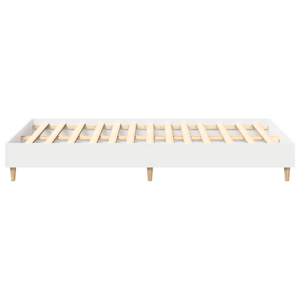 vidaXL Bed Frame No Mattress White 135x190 cm Double Engineered Wood