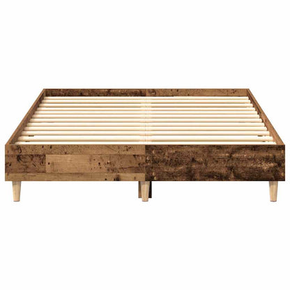 vidaXL Bed Frame No Mattress Old Wood 135x190 cm Double Engineered Wood