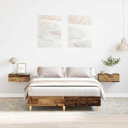 vidaXL Bed Frame No Mattress Old Wood 135x190 cm Double Engineered Wood