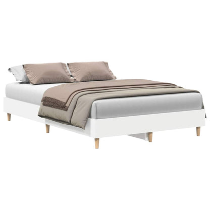 vidaXL Bed Frame No Mattress White 120x190 cm Small Double Engineered Wood