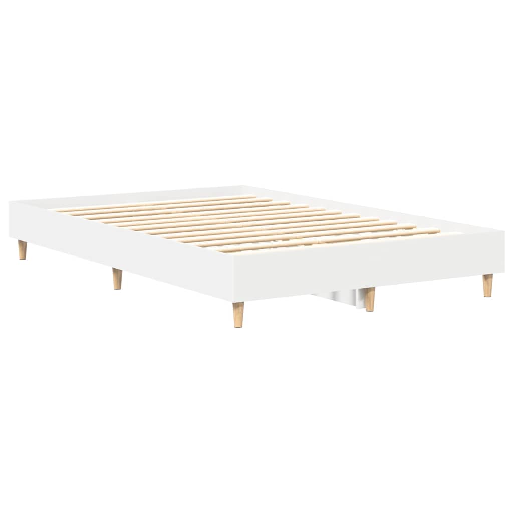 vidaXL Bed Frame No Mattress White 120x190 cm Small Double Engineered Wood