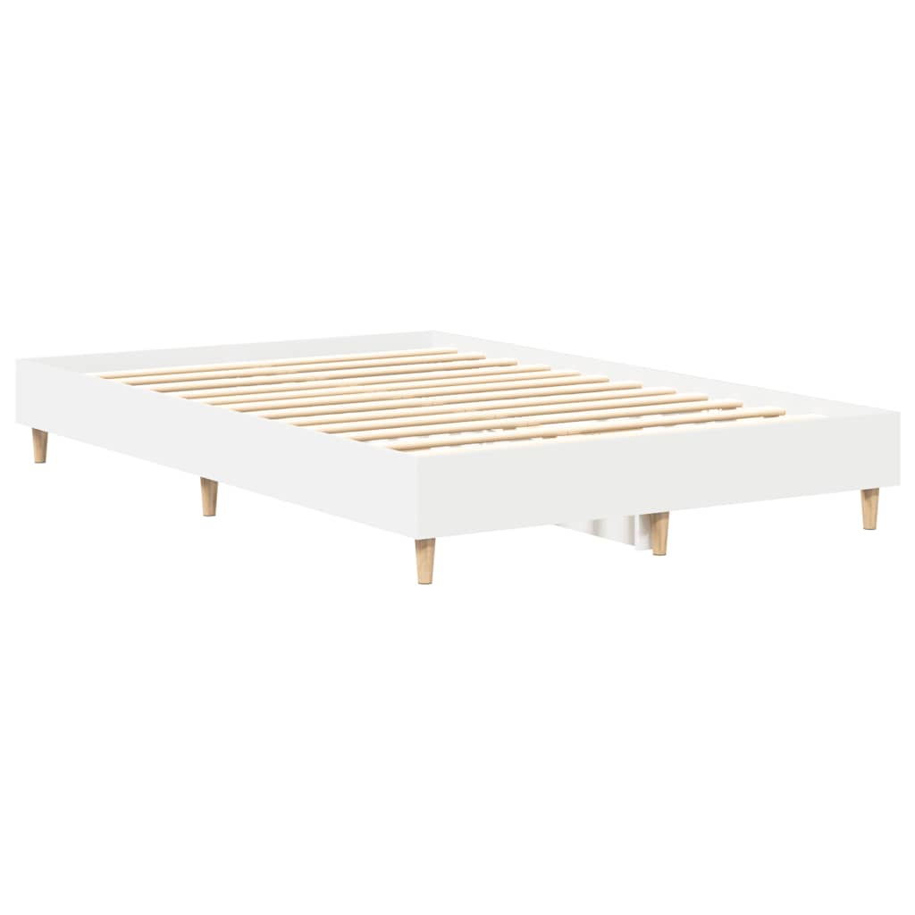vidaXL Bed Frame No Mattress White 120x190 cm Small Double Engineered Wood