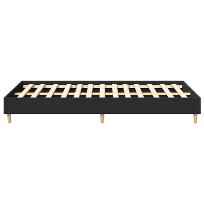 vidaXL Bed Frame No Mattress Black 120x190 cm Small Double Engineered Wood
