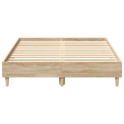 vidaXL Bed Frame No Mattress Sonoma Oak 120x190 cm Small Double Engineered Wood
