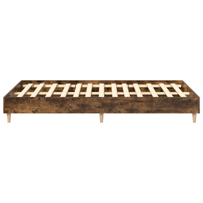 vidaXL Bed Frame No Mattress Smoked Oak 120x190 cm Small Double Engineered Wood
