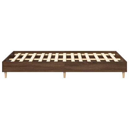 vidaXL Bed Frame No Mattress Brown Oak 120x190 cm Small Double Engineered Wood