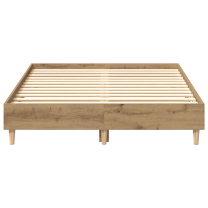 vidaXL Bed Frame No Mattress Artisan Oak 120x190 cm Small Double Engineered Wood