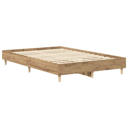 vidaXL Bed Frame No Mattress Artisan Oak 120x190 cm Small Double Engineered Wood