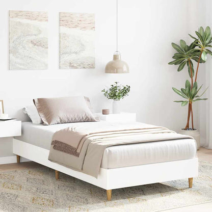 vidaXL Bed Frame No Mattress White 75x190 cm Small Single Engineered Wood