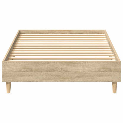 vidaXL Bed Frame No Mattress Sonoma Oak 75x190 cm Small Single Engineered Wood
