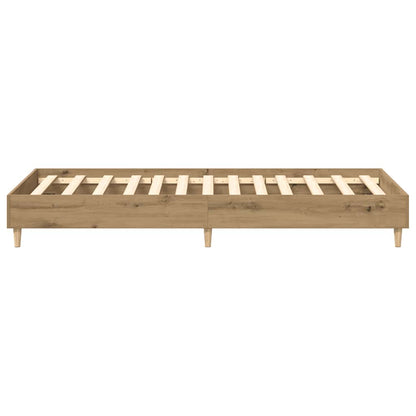 vidaXL Bed Frame No Mattress Artisan Oak 75x190 cm Small Single Engineered Wood