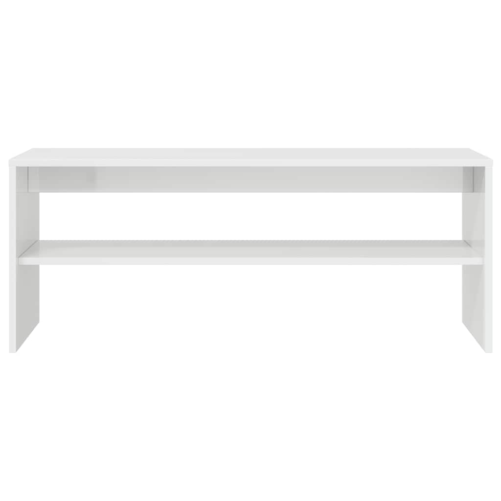 vidaXL TV Cabinet High Gloss White 100x40x40 cm Engineered Wood