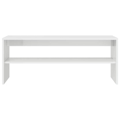 vidaXL TV Cabinet High Gloss White 100x40x40 cm Engineered Wood
