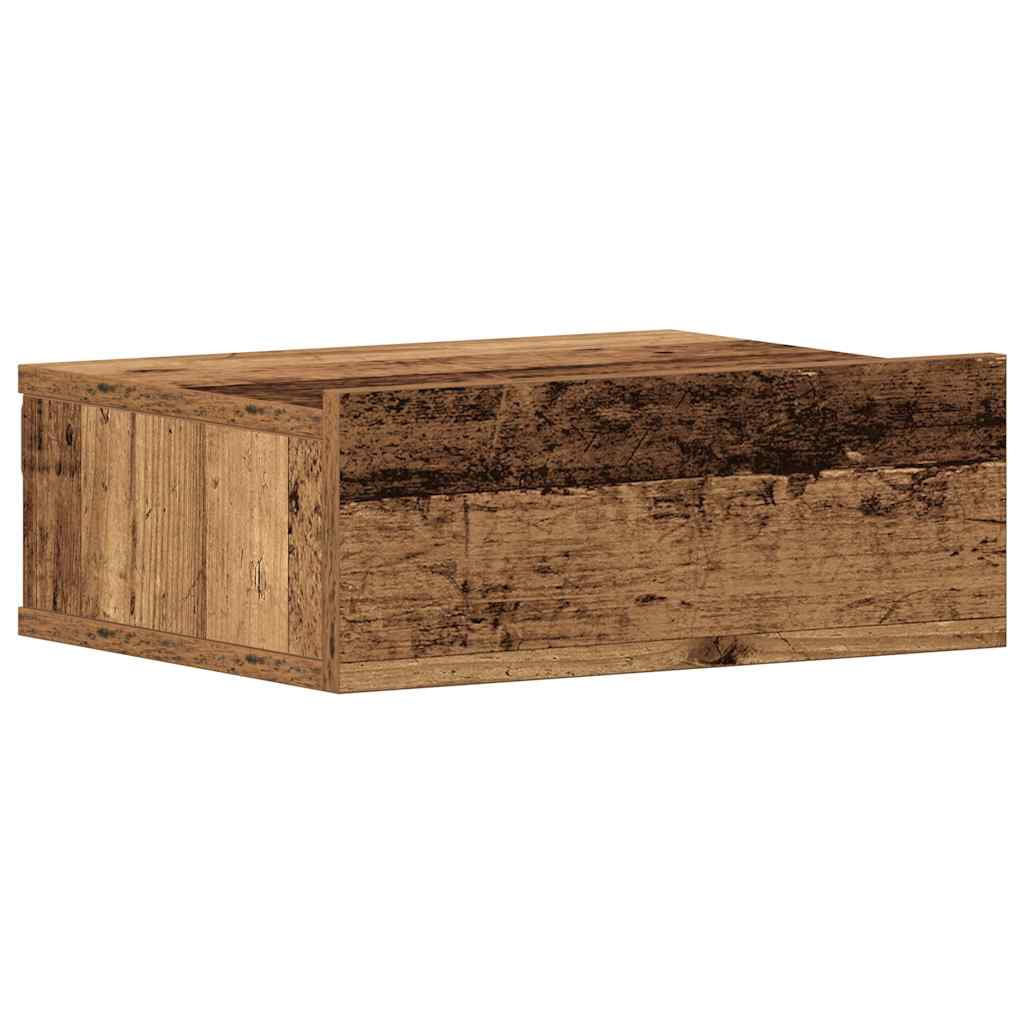 vidaXL Floating Nightstand Old Wood 40x32x15 cm Engineered Wood