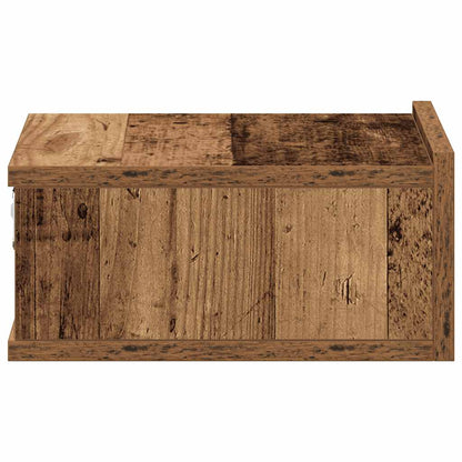 vidaXL Floating Nightstand Old Wood 40x32x15 cm Engineered Wood
