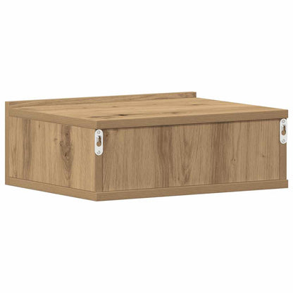vidaXL Floating Nightstand Artisan Oak 40x32x15 cm Engineered Wood