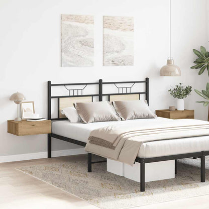 vidaXL Floating Nightstands 2 pcs Artisan Oak 40x32x15 cm Engineered Wood