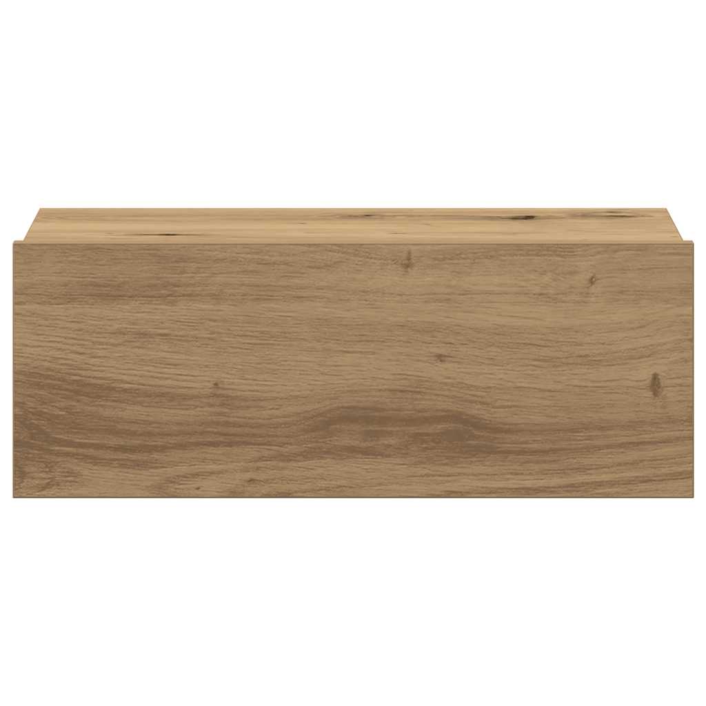 vidaXL Floating Nightstands 2 pcs Artisan Oak 40x32x15 cm Engineered Wood