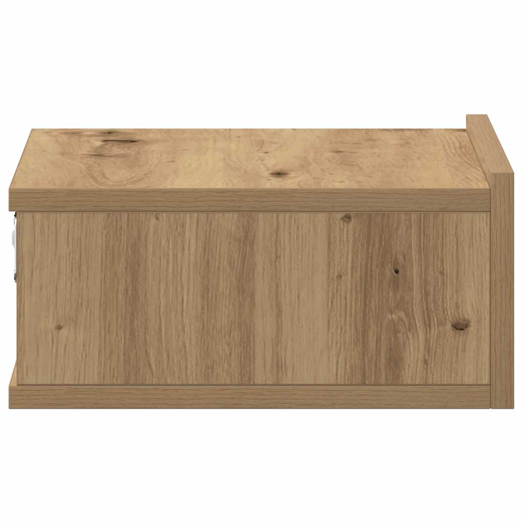 vidaXL Floating Nightstands 2 pcs Artisan Oak 40x32x15 cm Engineered Wood