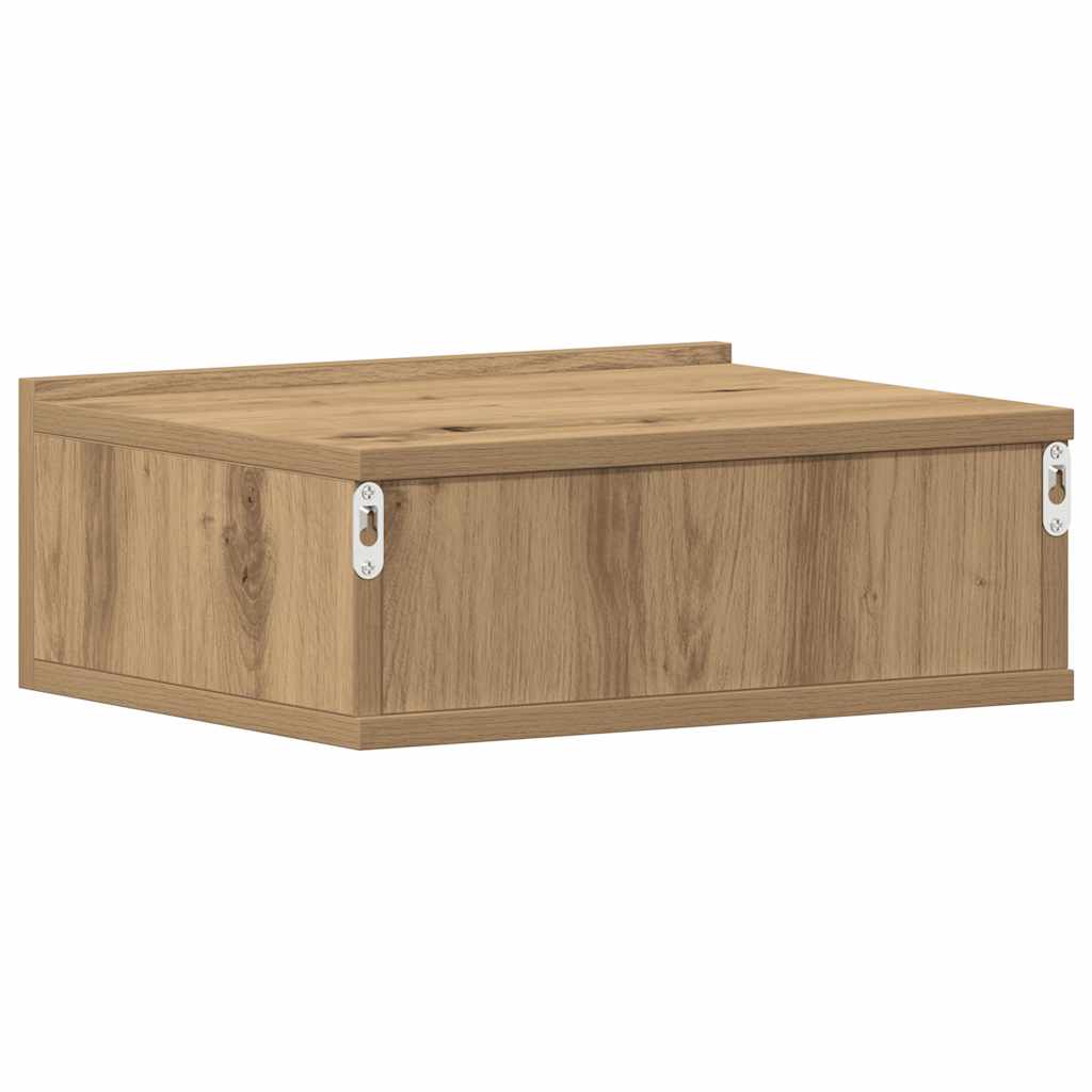 vidaXL Floating Nightstands 2 pcs Artisan Oak 40x32x15 cm Engineered Wood