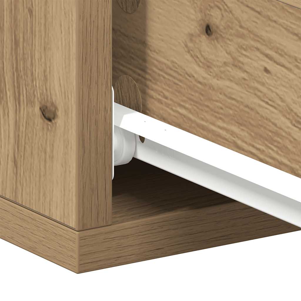 vidaXL Floating Nightstands 2 pcs Artisan Oak 40x32x15 cm Engineered Wood