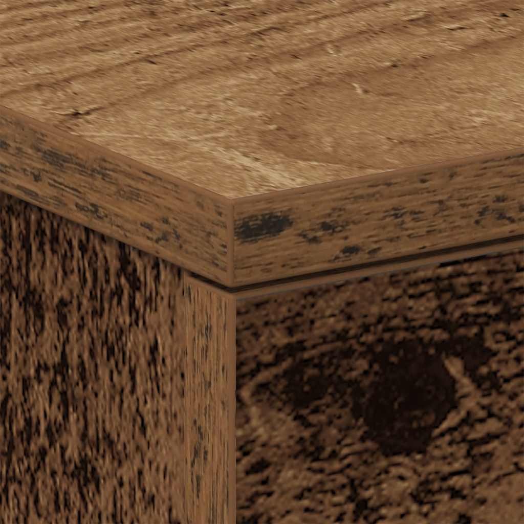 vidaXL Bedside Cabinet Old Wood 38x35x55 cm Engineered Wood