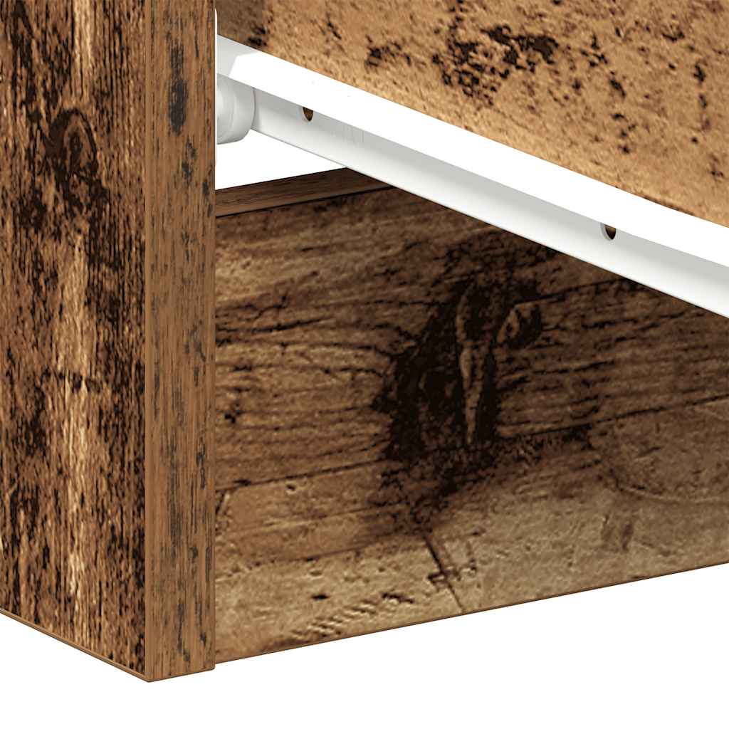 vidaXL Bedside Cabinet Old Wood 38x35x55 cm Engineered Wood