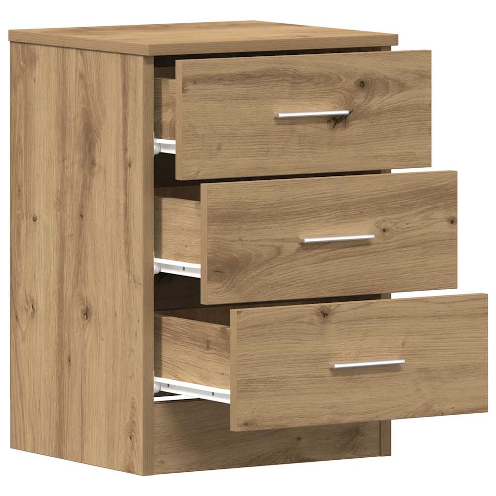 vidaXL Bedside Cabinet Artisan Oak 38x35x55 cm Engineered Wood