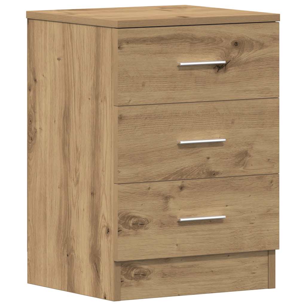 vidaXL Bedside Cabinets 2 pcs Artisan Oak 38x35x55 cm Engineered Wood