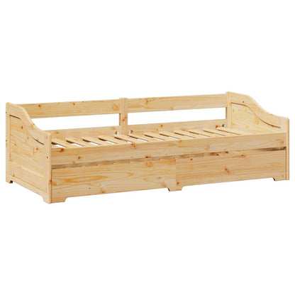 vidaXL Daybed with Trundle without Mattress IRUN 90x200 cm