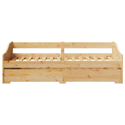 vidaXL Daybed with Trundle without Mattress IRUN 90x200 cm