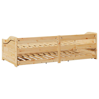 vidaXL Daybed with Trundle without Mattress IRUN 90x200 cm
