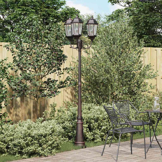vidaXL Garden Light Bronze 61 x 53 x 235 cm Aluminium and Glass