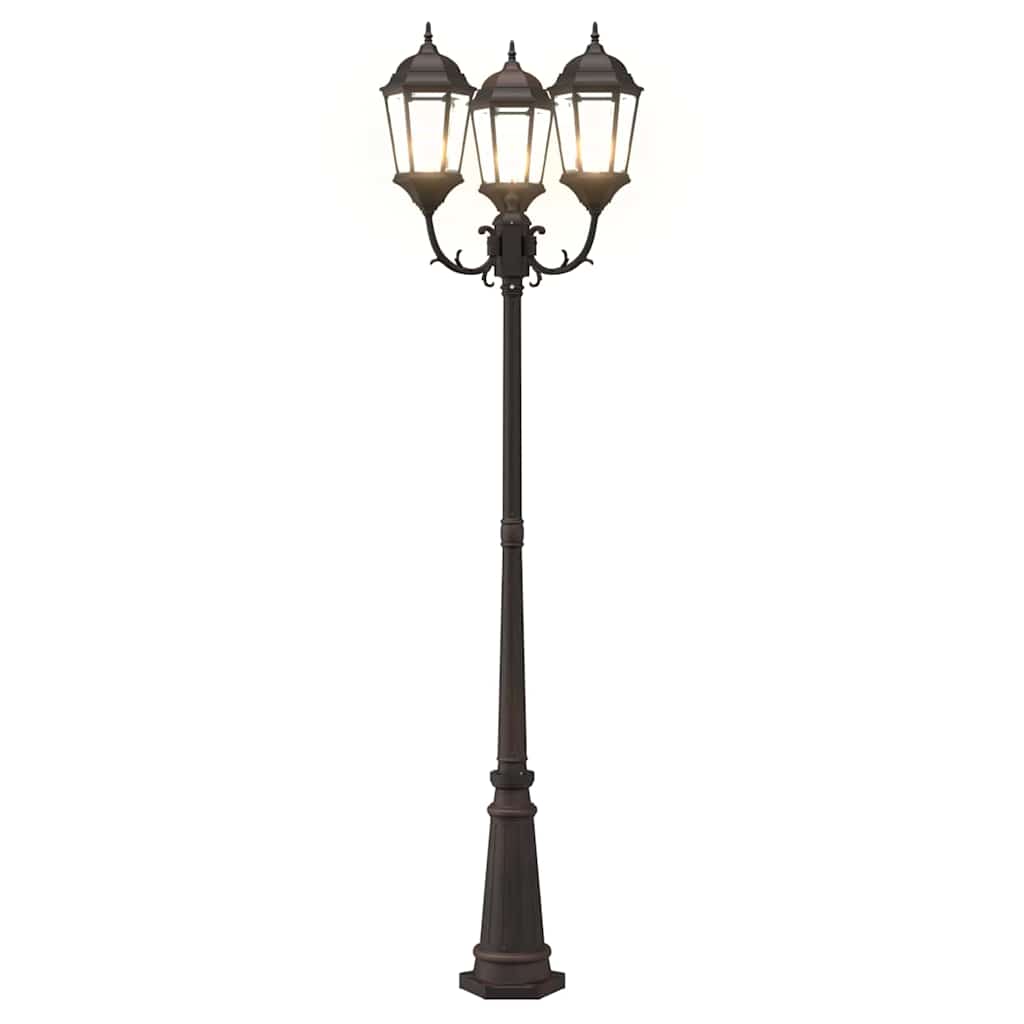 vidaXL Garden Light Bronze 61 x 53 x 235 cm Aluminium and Glass