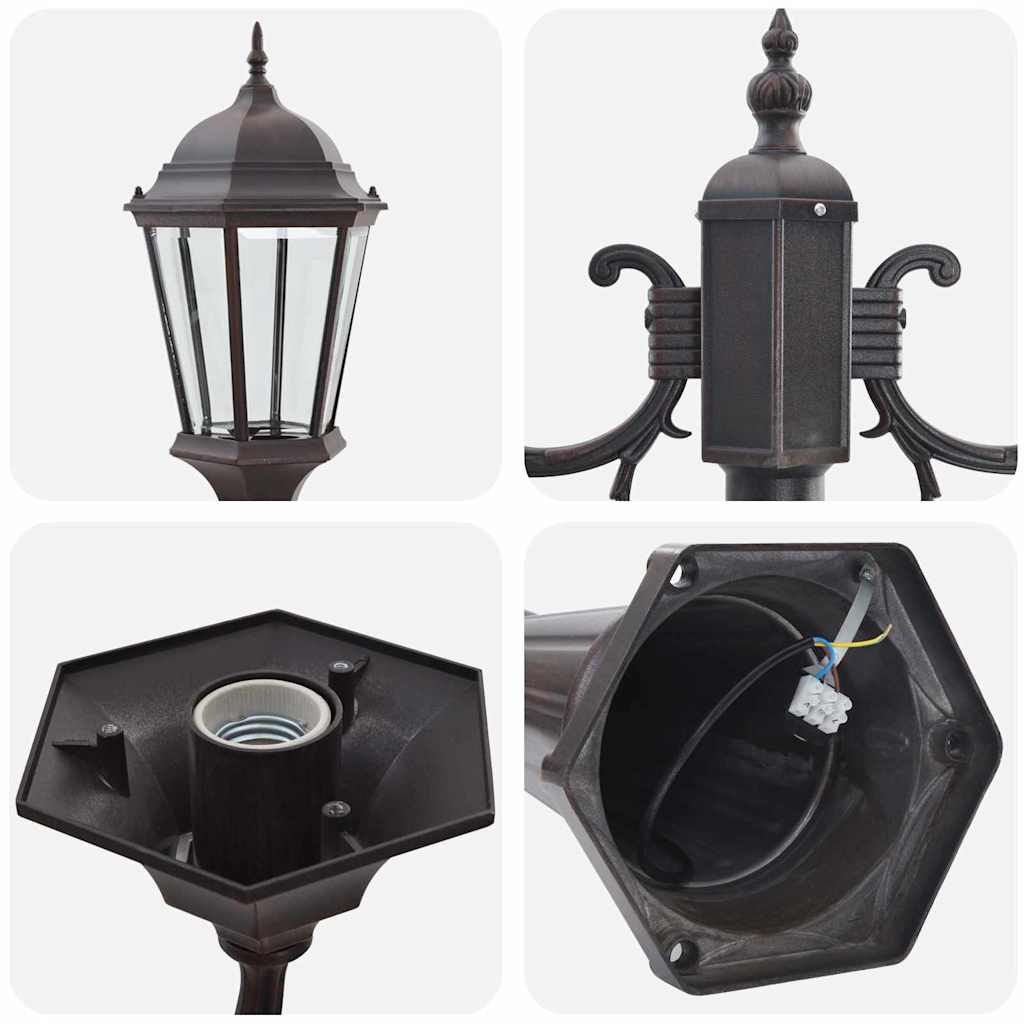 vidaXL Garden Light Bronze 68 x 20 x 235 cm Aluminium and Glass