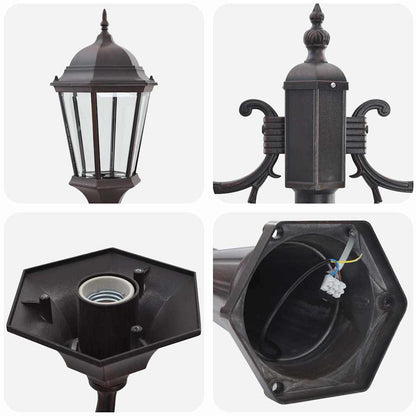 vidaXL Garden Light Bronze 68 x 20 x 235 cm Aluminium and Glass
