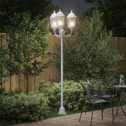 vidaXL Garden Light White 57 x 49 x 241 cm Aluminium and Glass