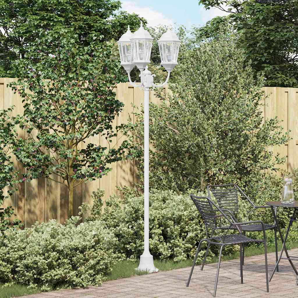 vidaXL Garden Light White 57 x 49 x 241 cm Aluminium and Glass
