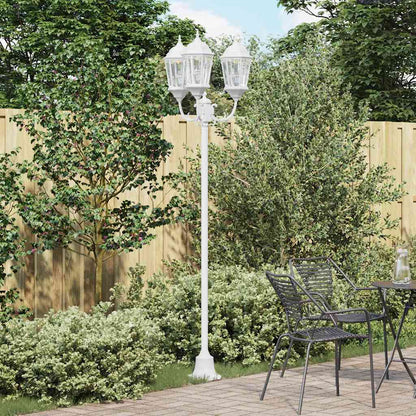 vidaXL Garden Light White 57 x 49 x 241 cm Aluminium and Glass