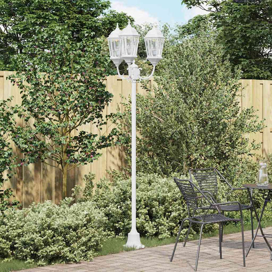 vidaXL Garden Light White 57 x 49 x 241 cm Aluminium and Glass