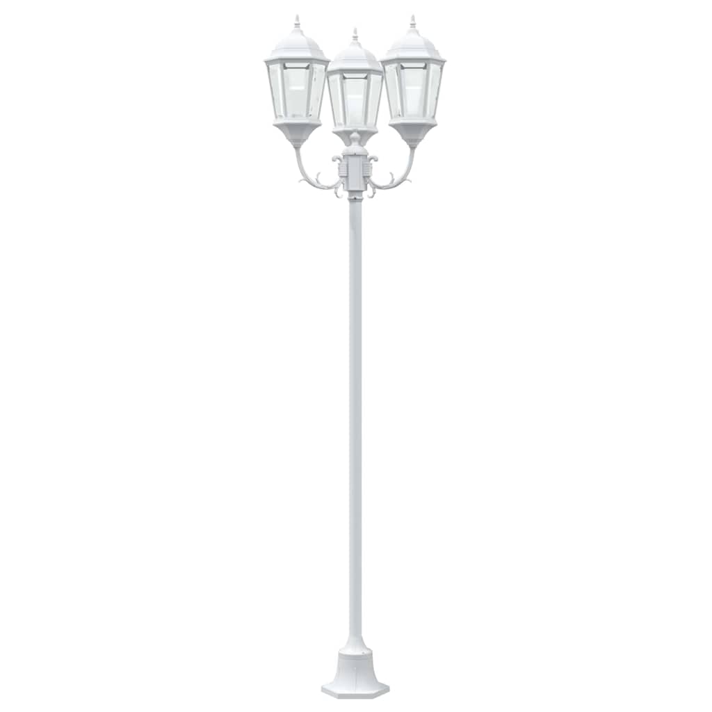 vidaXL Garden Light White 57 x 49 x 241 cm Aluminium and Glass