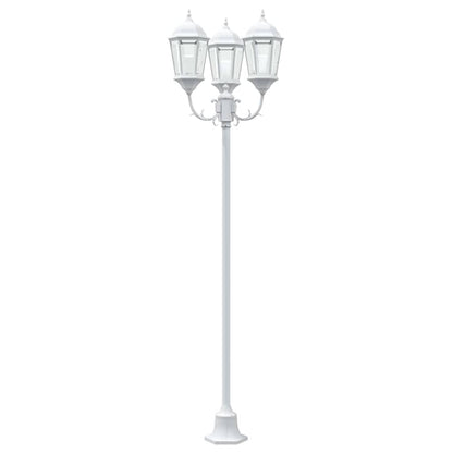 vidaXL Garden Light White 57 x 49 x 241 cm Aluminium and Glass