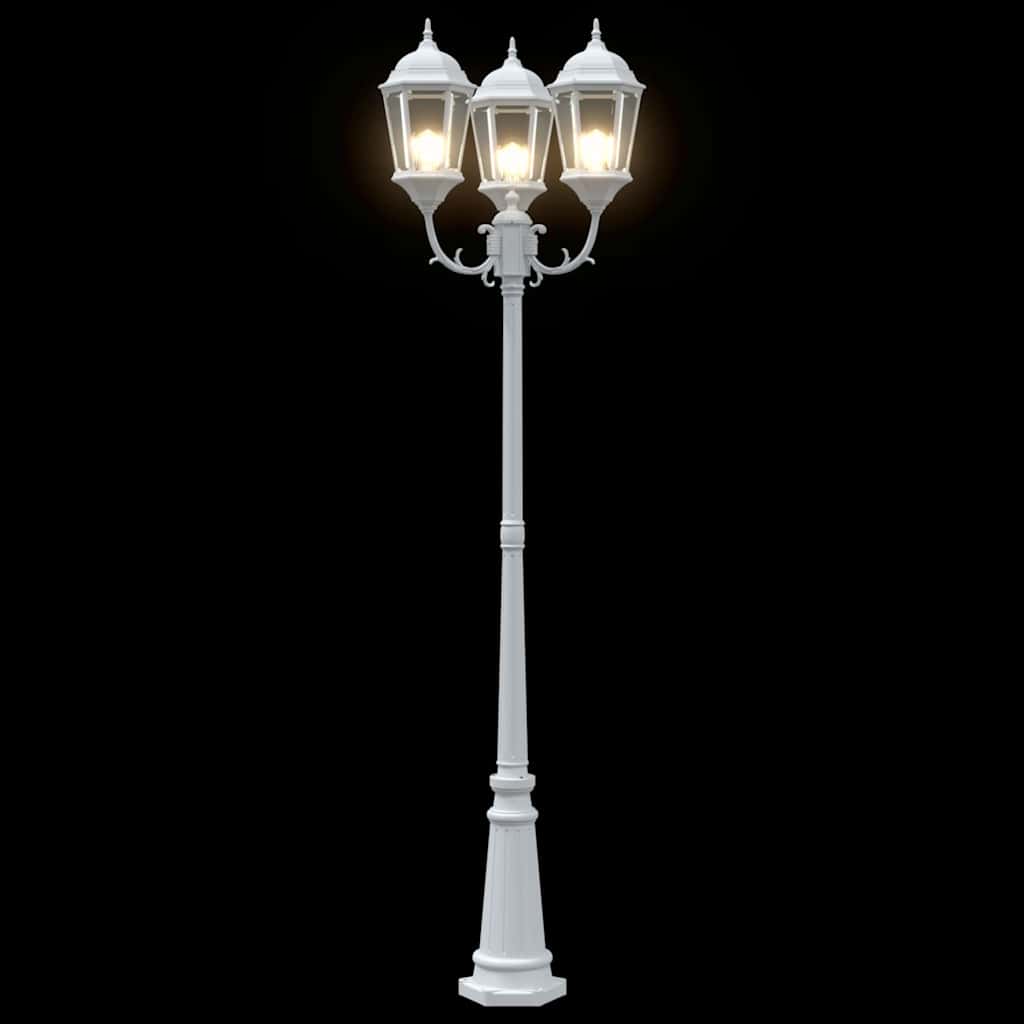 vidaXL Garden Light White 57 x 49 x 241 cm Aluminium and Glass