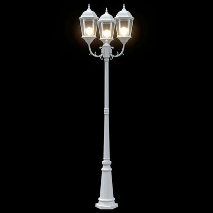 vidaXL Garden Light White 57 x 49 x 241 cm Aluminium and Glass