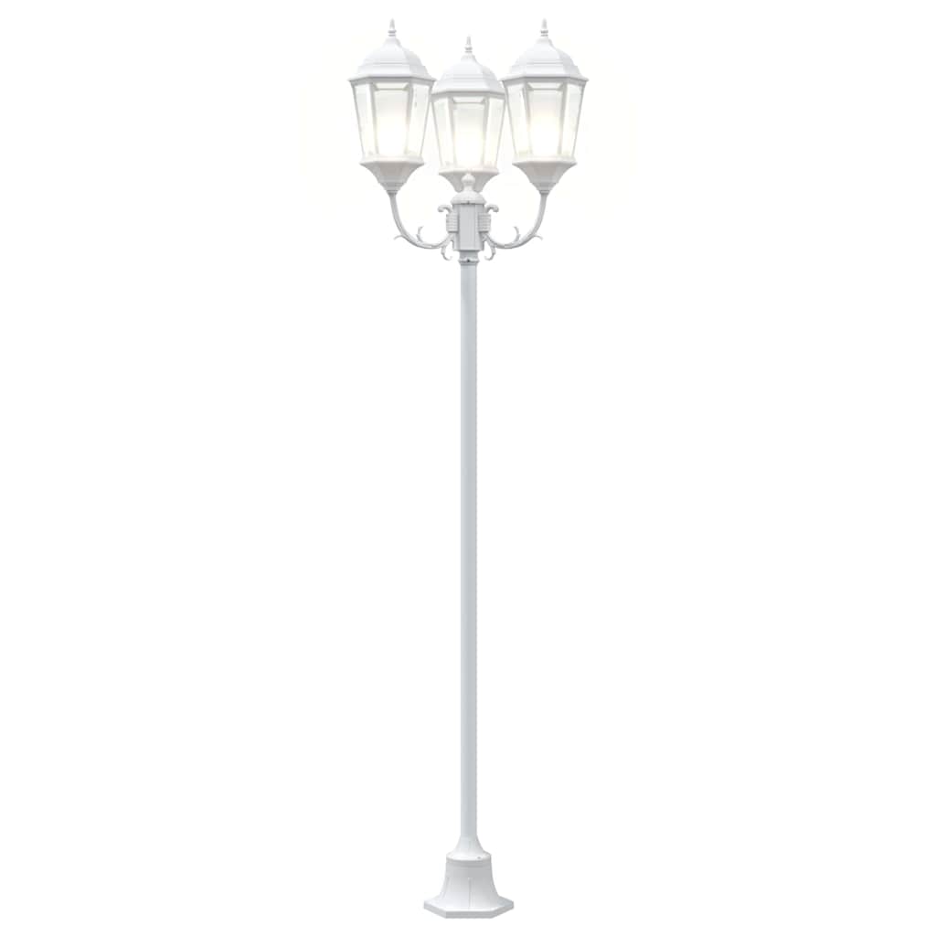 vidaXL Garden Light White 57 x 49 x 241 cm Aluminium and Glass