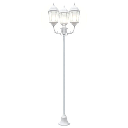 vidaXL Garden Light White 57 x 49 x 241 cm Aluminium and Glass
